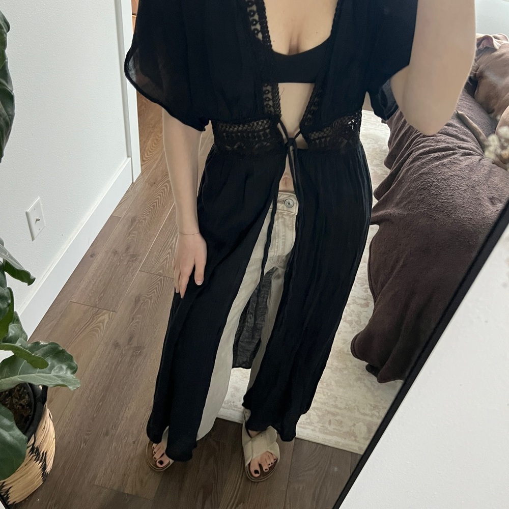 Elegant Black Duster